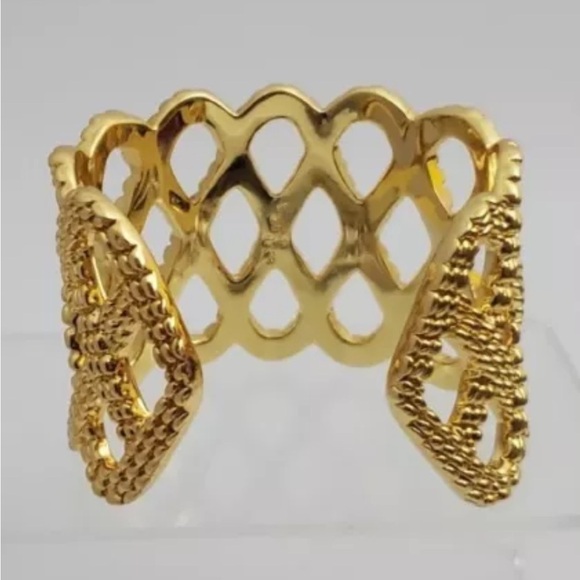 🆕 LILLY PULITZER Gold Tone Beautiful weave cuff Bracelet 😍 - Picture 9 of 16